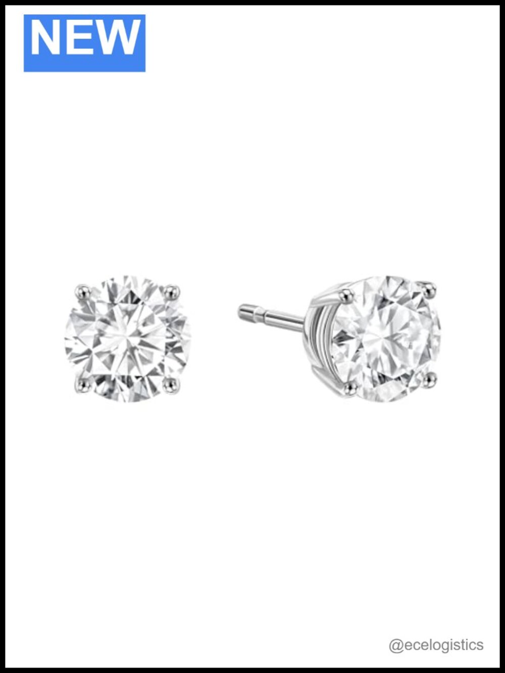 14K Gold Lab Grown Diamond Stud Earrings 0.2 CTTW